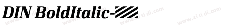 DIN BoldItalic字体转换